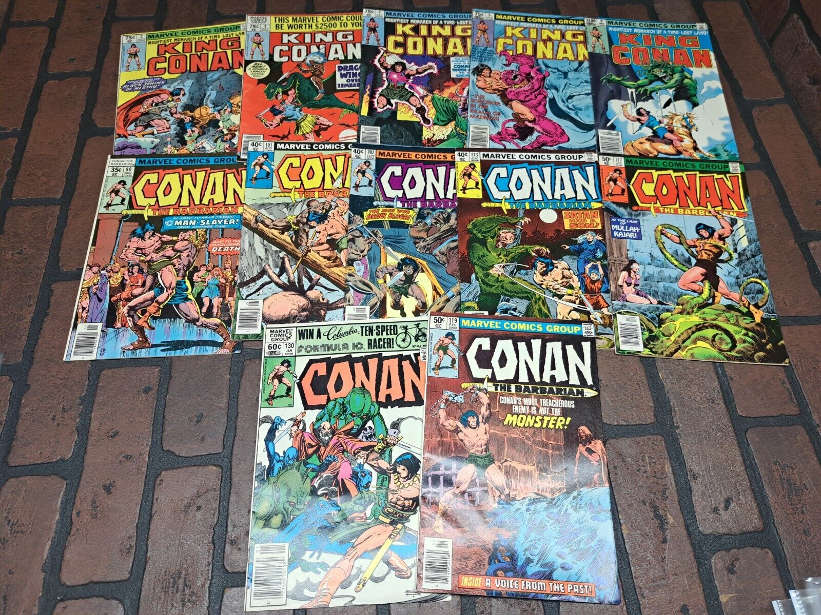 King Conan Lot of 12 #2-5 9 And Conan The Barbarian Marvel (1980) 