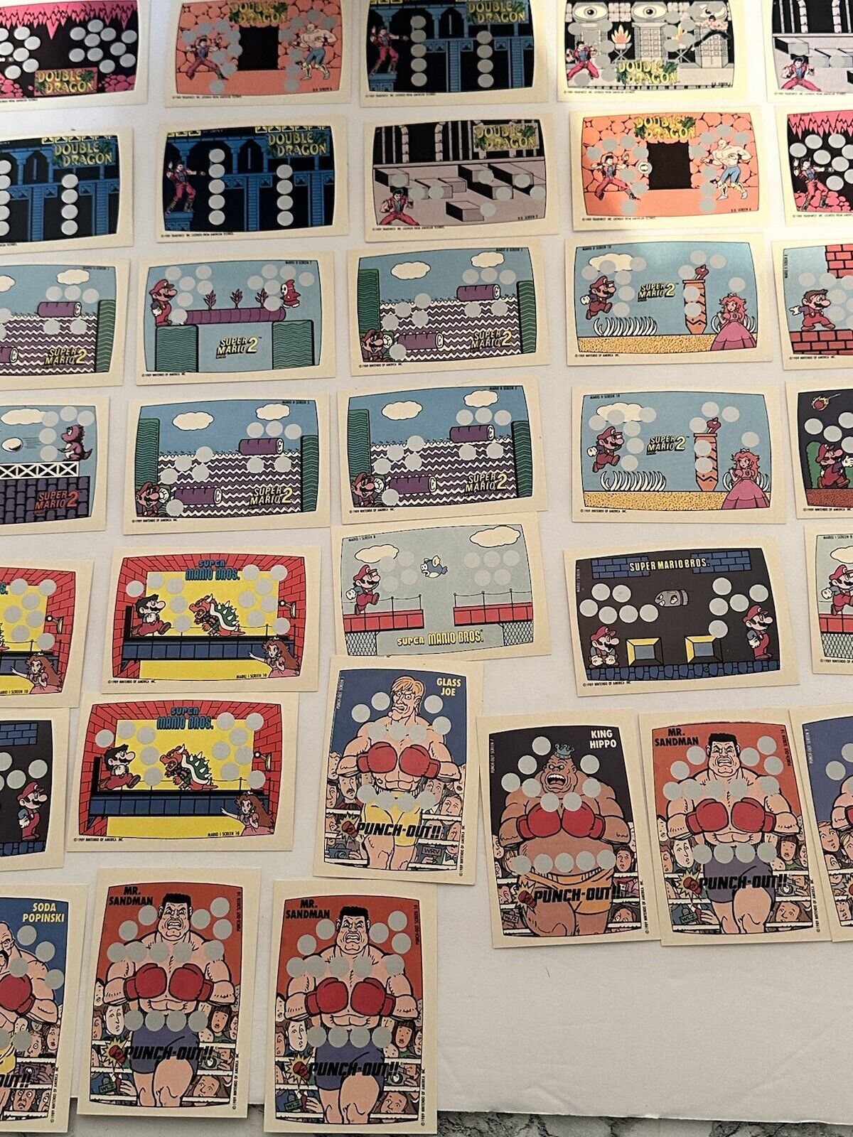 Lot Of 1989 Nintendo Scratch Of Cards And Sticker Cards  Read Description. ~ 18