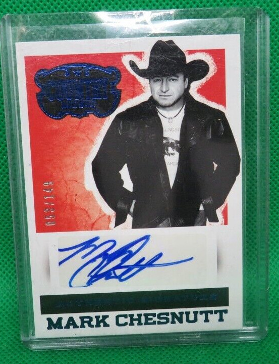 2014 MARK CHESTNUT Country Music Serial #53/149 Authentic Signature Blue