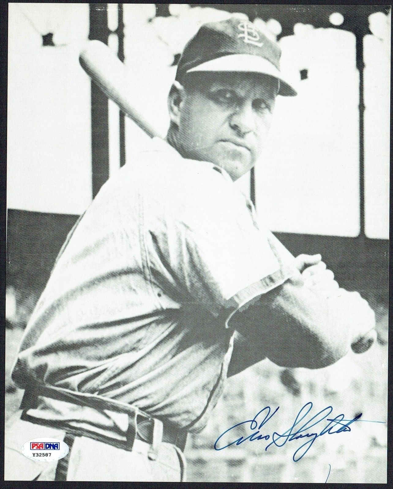Enos Slaughter signed autograph 8x10 photo Baseball Hall of Fame PSA/DNA Cert
