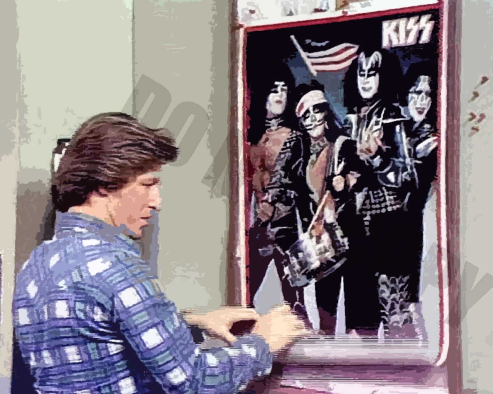 1976 KISS Tour WKRP In Cincinnati 1st Show Dr Johnny Fever Poster Art 8x10 Photo