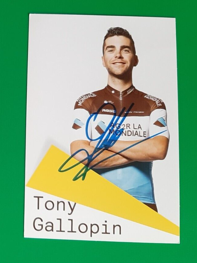 CYCLING cycling card TONY GALLOPIN team AG2R LA MONDE 2019 signed