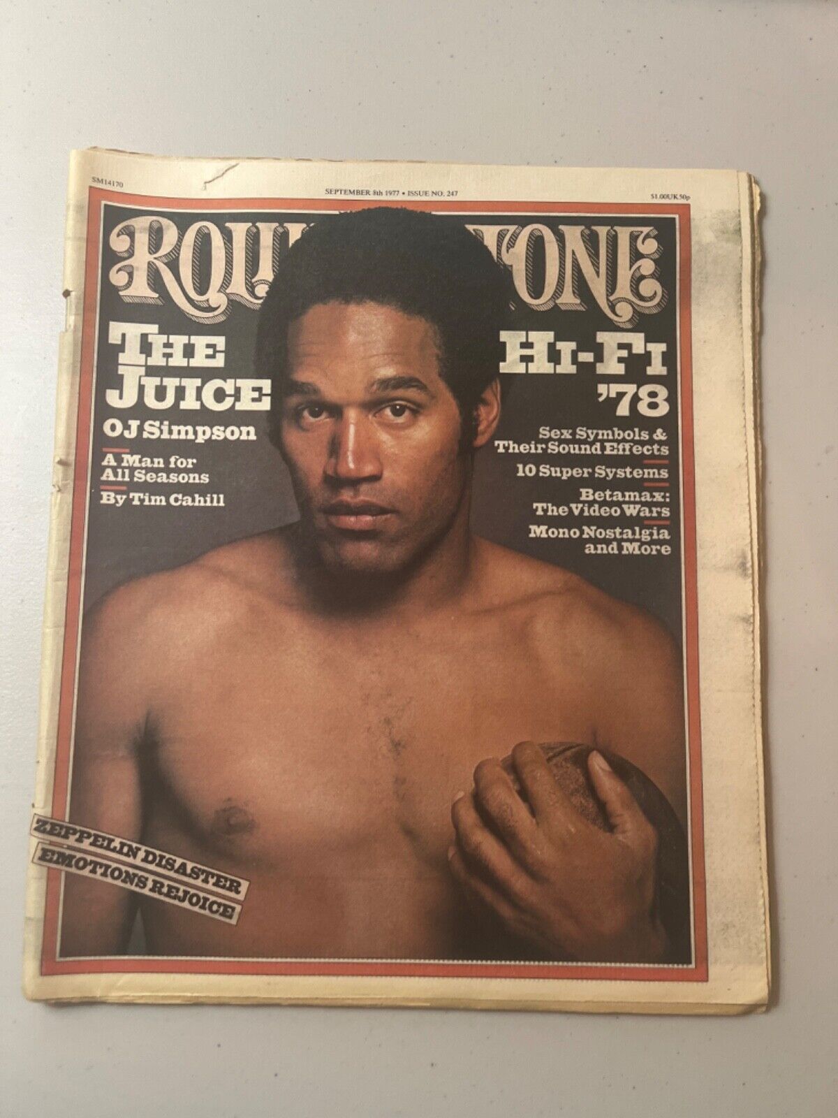 Rolling Stone Magazine Issue No. 247  September 8, 1977  O.J. Simpson  Cover