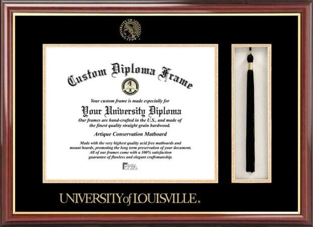 Campus Image KY997PMHGT University of Louisville Tassel Box and Diploma Frame