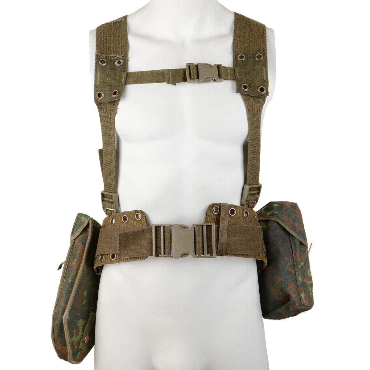 Genuine Original German Military 5 Piece Harness Set - Flecktarn Camouflage