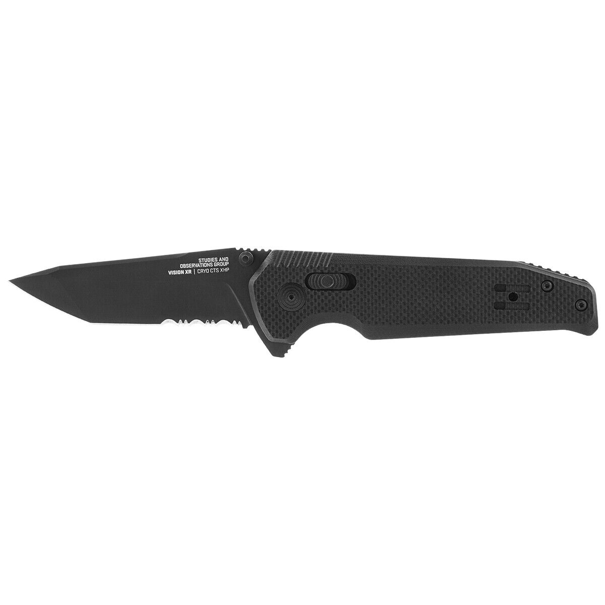 SOG Knives Vision XR Black G-10 Serrated Tanto CTS XHP 12-57-02-57