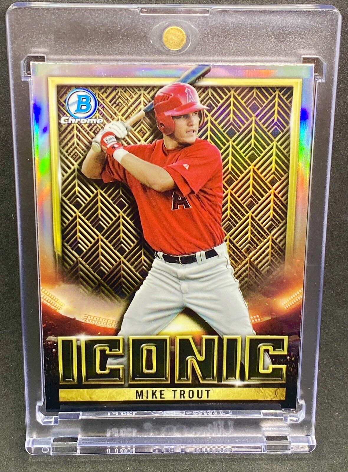 Mike Trout RARE REFRACTOR INVESTMENT CARD SSP BOWMAN CHROME ANGELS MVP MINT