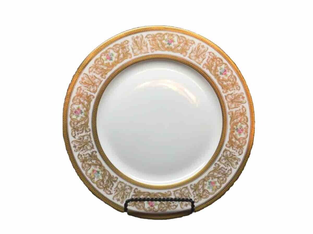 1  Antique Charles Arenfedlt   Gold Encrusted Limoges Dinner Plate 9 Inch