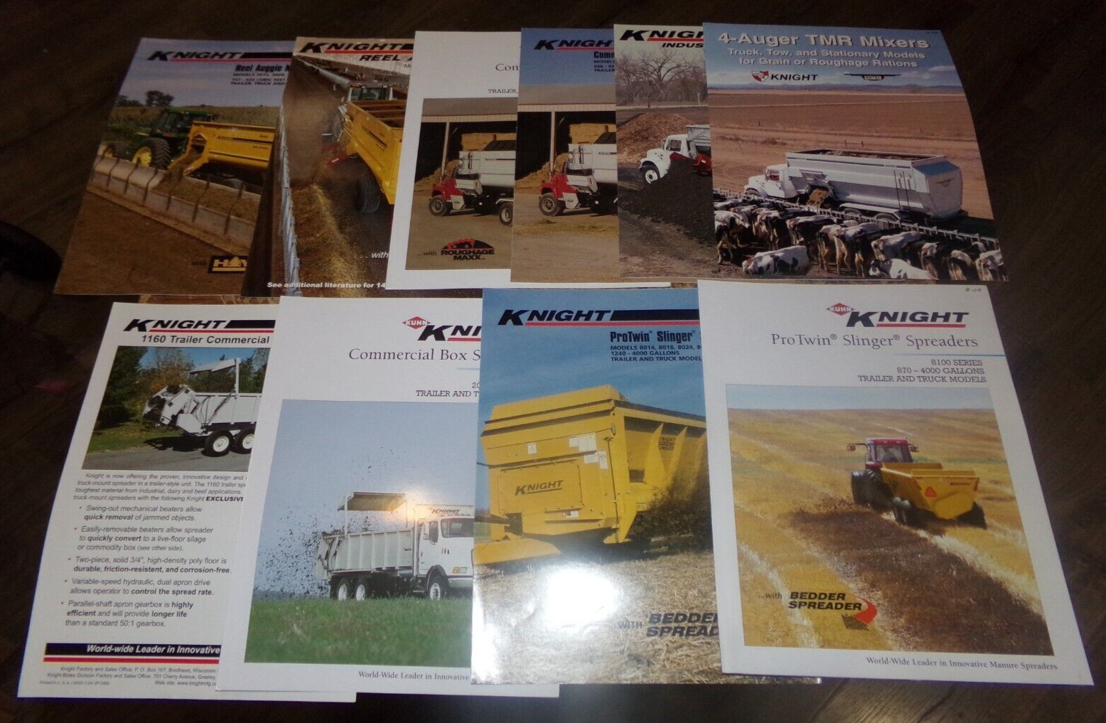 10-lot 90's-2000's knight equipment brochures in nice shape used