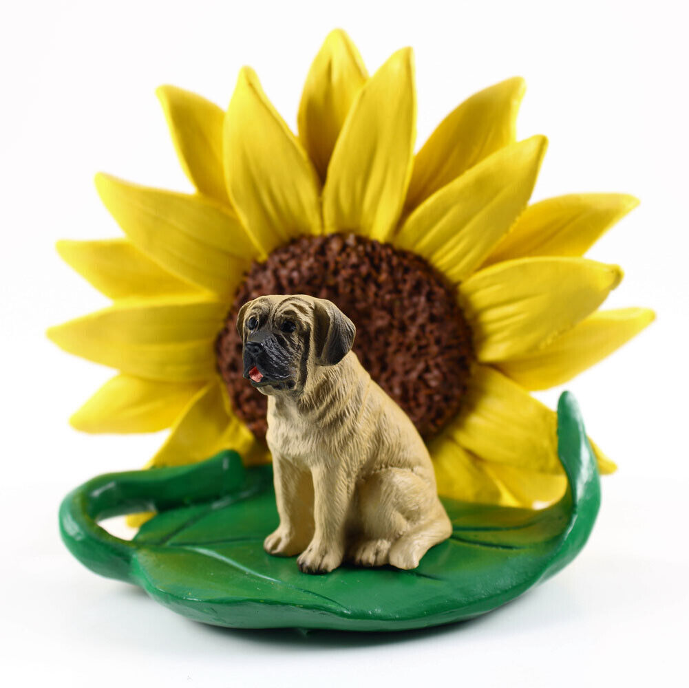 Mastiff Sunflower Figurine