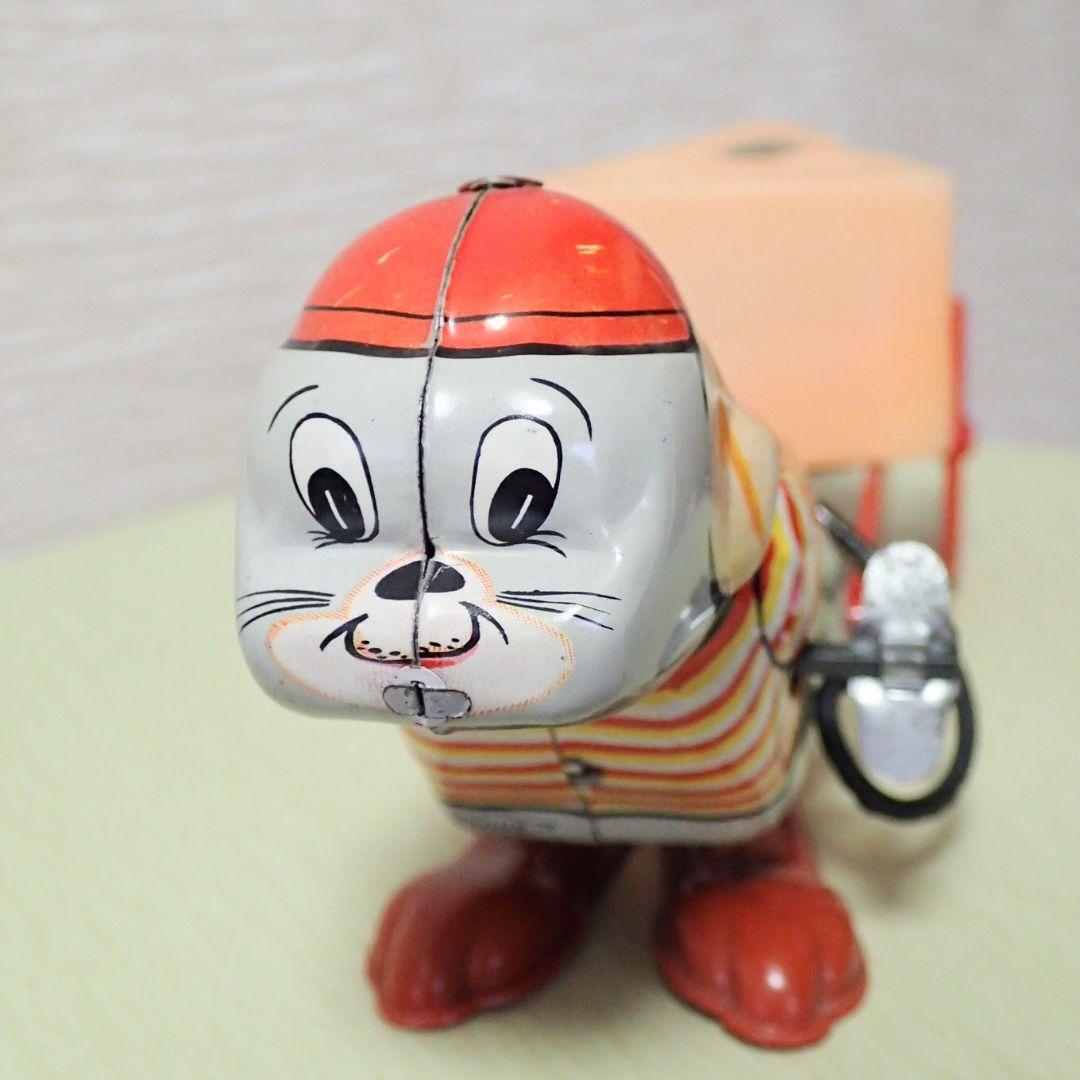 Wind-Up  Toy  Gw Rice Shop Tin Mouse Carrying Cheese Showa Retro