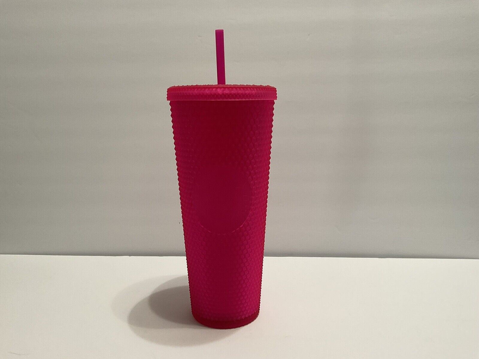Starbucks Overseas 2021 Hot Pink Jelly Barbie Studded Tumbler Cold Cup 24oz