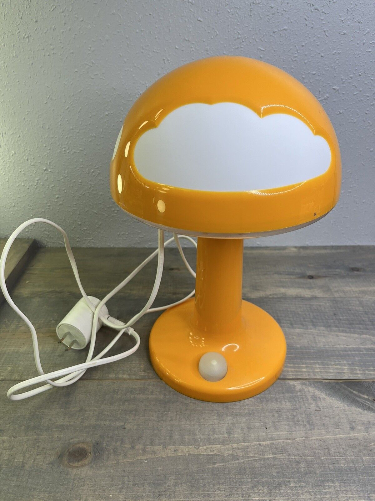 Ikea Skojig Orange Mushroom Cloud Lamp ~ Retro Mod MCM ~Excellent