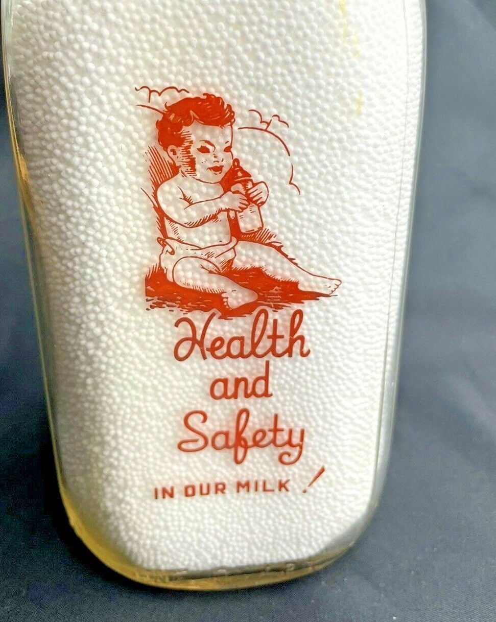 Vintage Quart Milk Bottle Sunny South Dairy Tampa Florida 1956 Advertising
