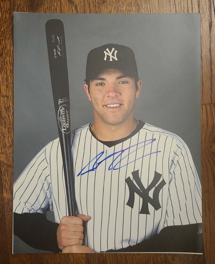 AUSTIN ROMINE SIGNED 11X14 PHOTO NEW YORK YANKEES DETROIT TIGERS W/COAPROOF WOW