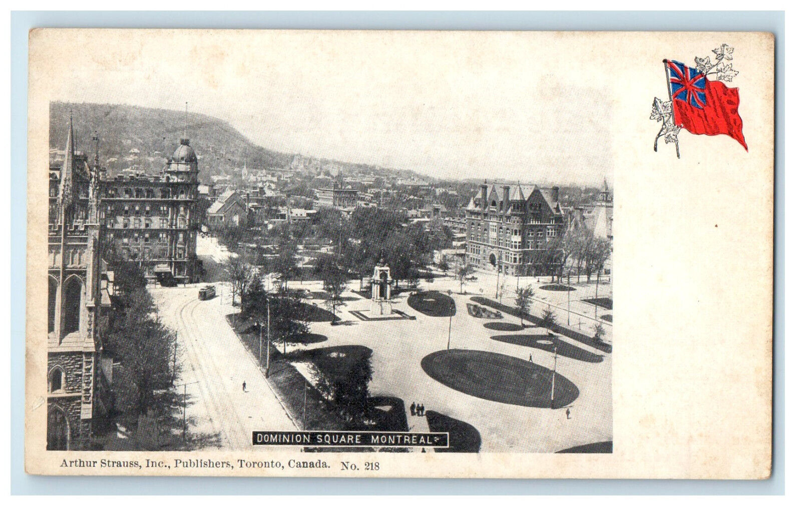 c1900s Dominion Square Montreal Arthur Strauss Inc PMC Unposted Postcard