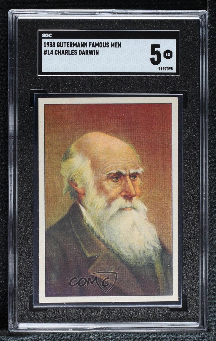 1938 Gutermann Famous Men Charles Darwin #14 SGC 5 04le