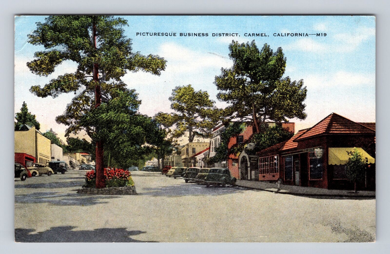 Carmel CA-California, Business District, Antique, Vintage c1956 Postcard