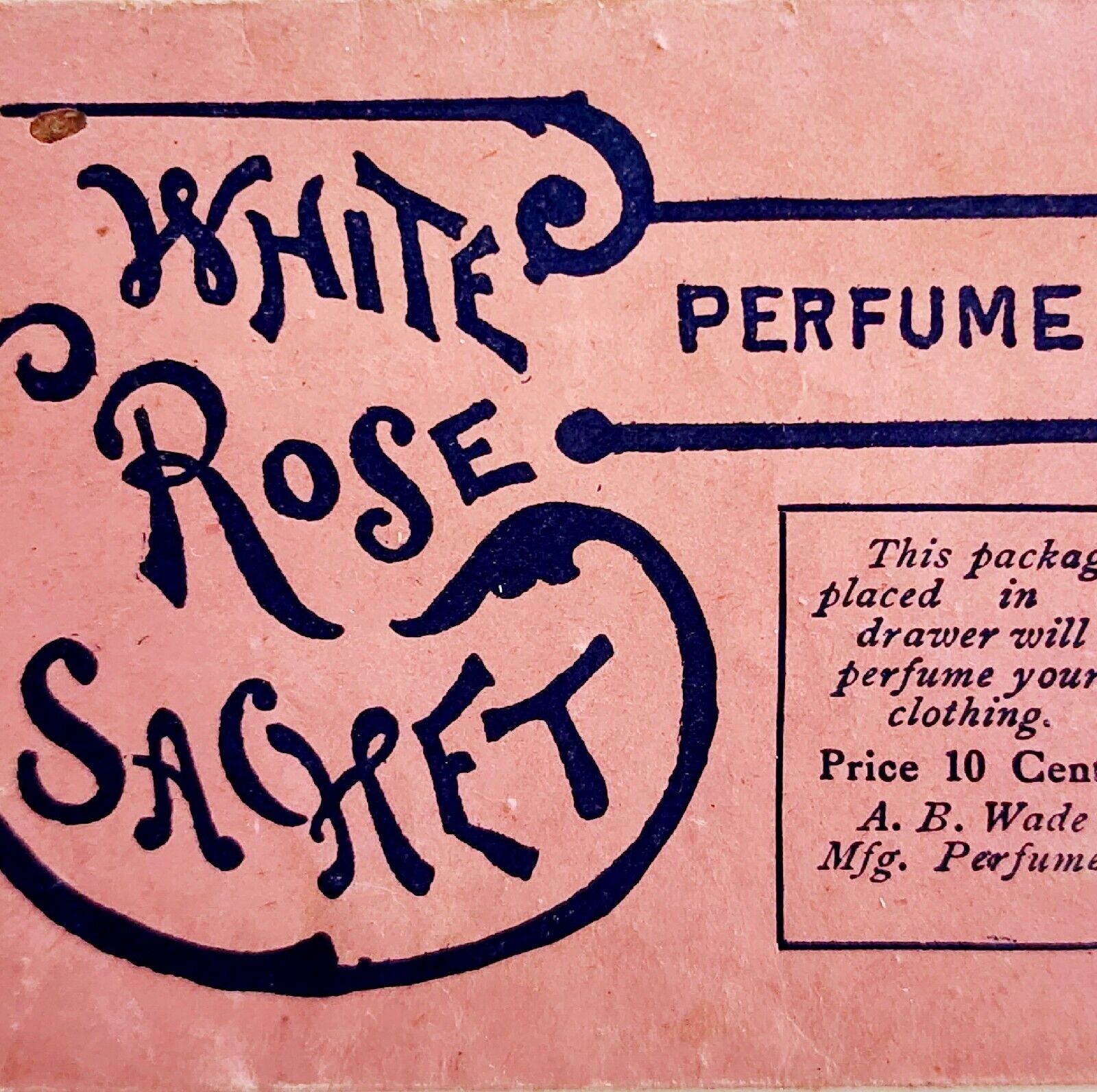 A.B. Wade White Rose Sachet Perfume Drawer Freshener 1940-50s Unopened PCBG7C