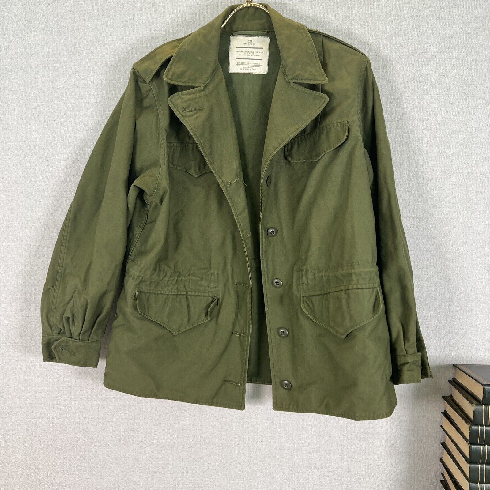 Vintage Women's Military Jacket Green Olive sz 12R