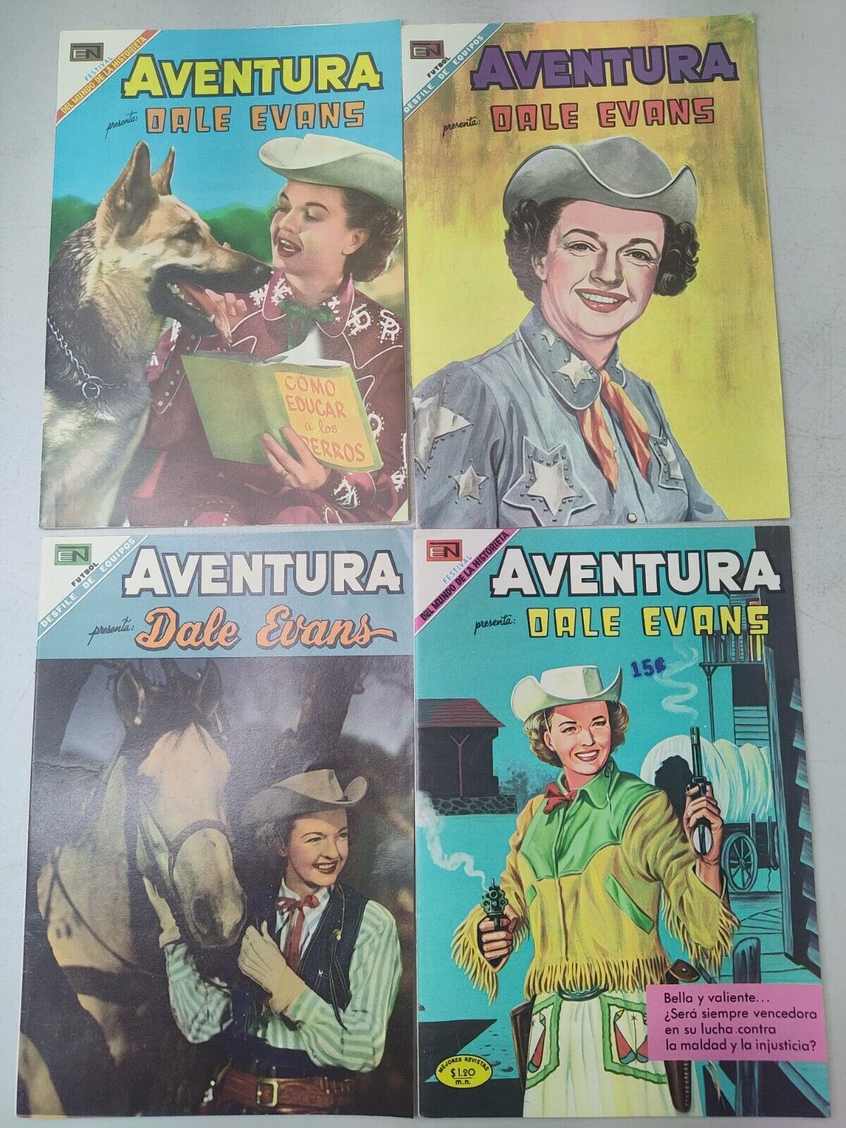 Aventura Presenta Dale Evans Mexico Spanish #565,571,585,611 COVERS ONLY 1968/69
