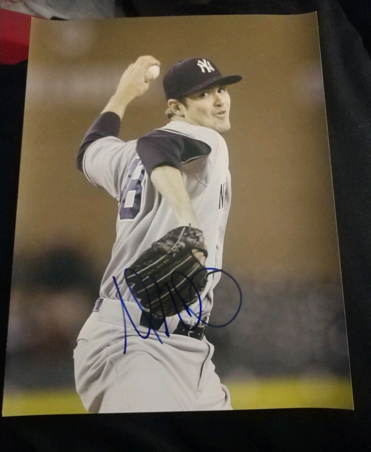 ANDREW MILLER SIGNED 8X10 PHOTO NEW YORK YANKEES NYY W/COA+PROOF RARE WOW
