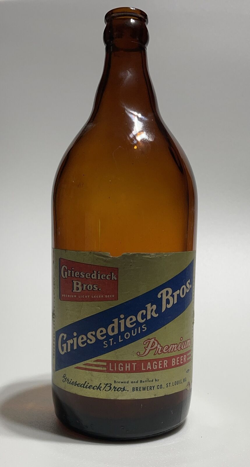 Griesedieck Bros St Louis IRTP Labeled Quart Beer Bottle