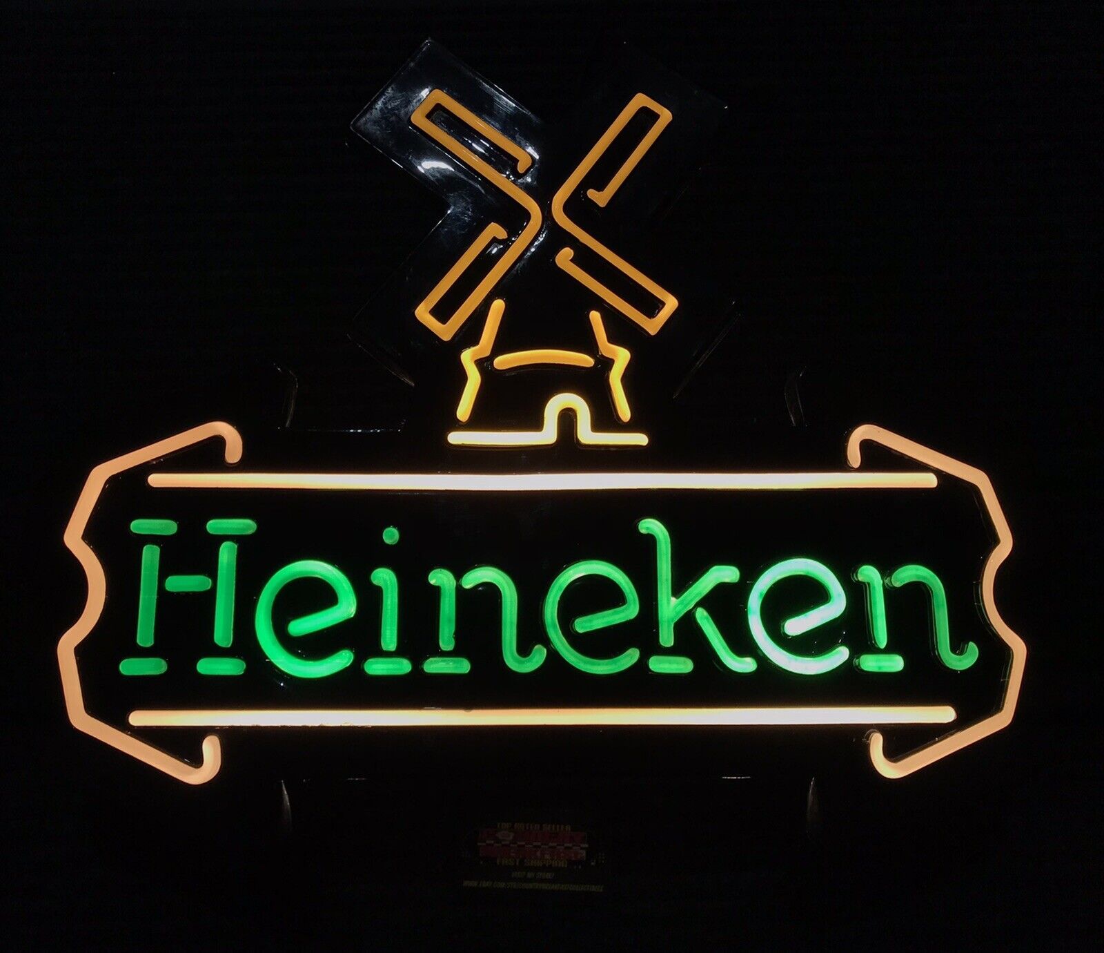 Vintage Heineken Windmill Light Up Plastic Beer Sign 21.5x17.5” - Excellent