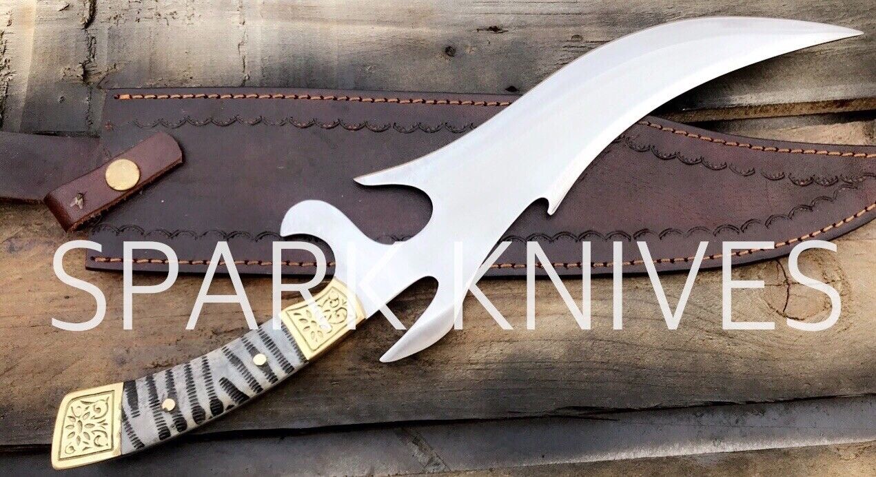 16” SPARK CUSTOM HANDMADE D2 Crafted KNIFE W/Sheath