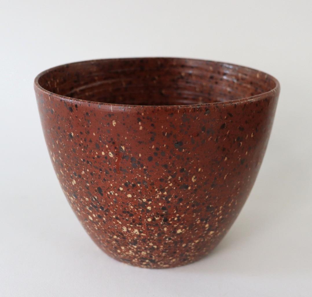Rare Felix Tissot Mexico Desert Gemstone Brown Speckled Pottery Pot Planter