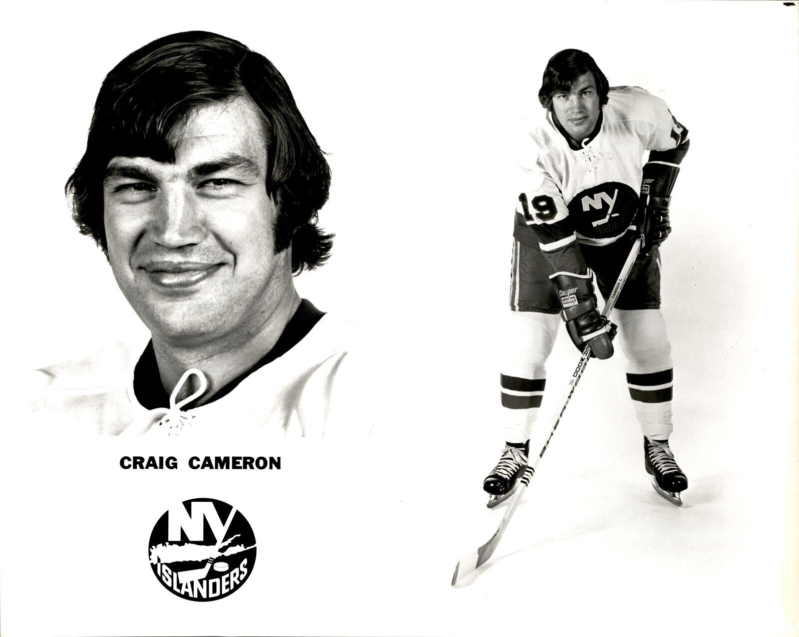 PF17 Orig Photo CRAIG CAMERON 1972-75 NEW YORK ISLANDERS NHL HOCKEY RIGHT WING