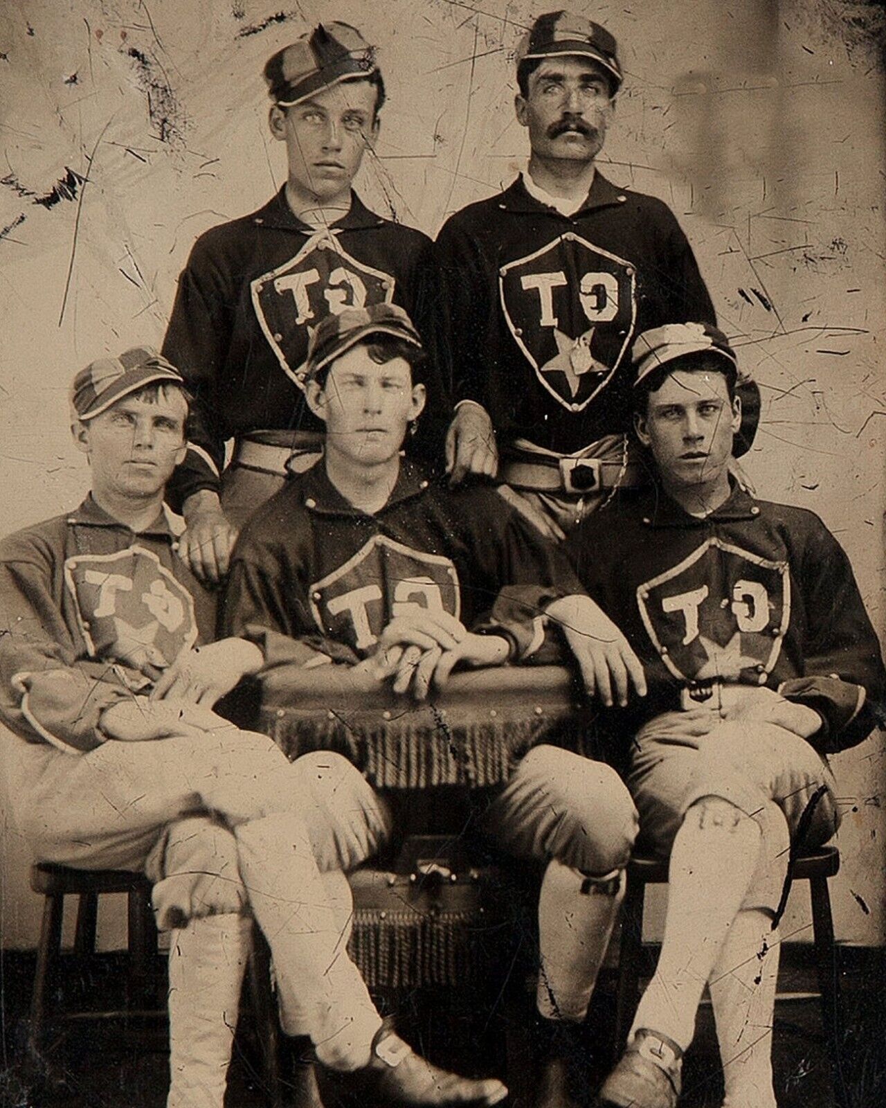 Unknown Baseball Team late 1800s  Vintage old photo 8X10 Rare Find