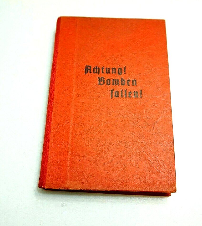 VINTAGE PRE WWII 1934 ACHTUNG BOMBEN FALLEN BOOK IN GERMAN caution bomb falling