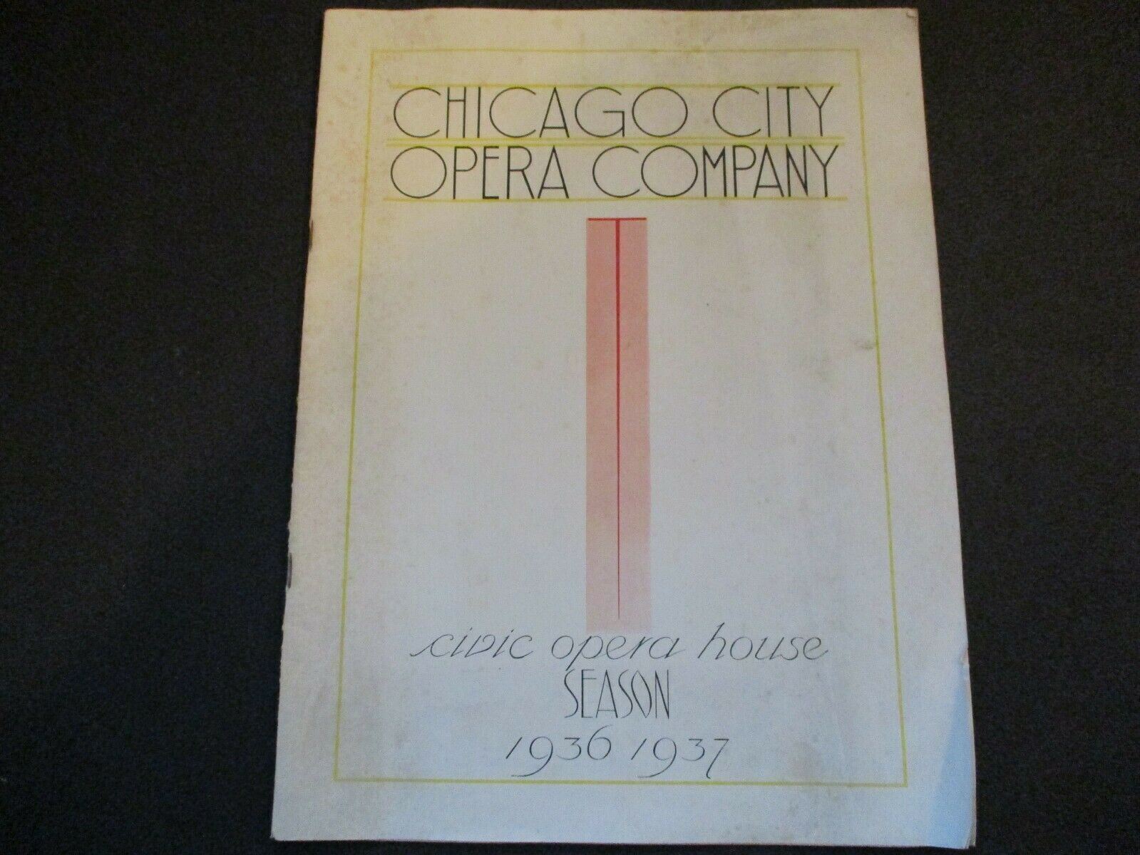 1936-1937 Chicago City Opera Company pamphlet