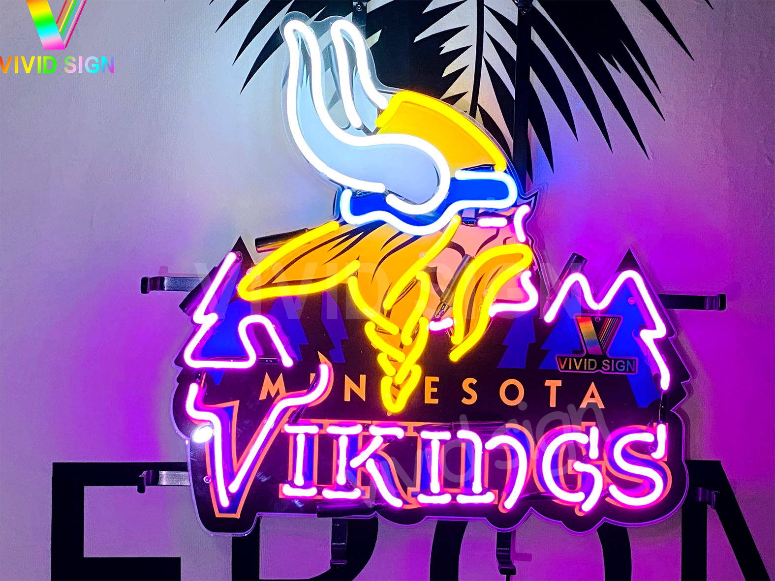 Minnesota Vikings Logo Neon Light Sign Lamp 24\