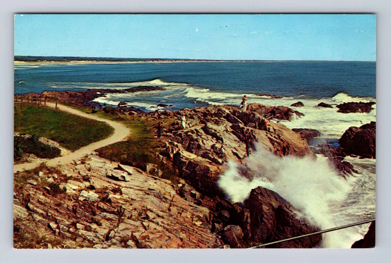 Ogunquit ME- Maine, Portion Of Marginal Way, Antique, Vintage Souvenir Postcard