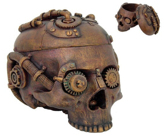 Steampunk Skull V8649 Jules Verne Goth Victorian HG Wells Cyber Punk