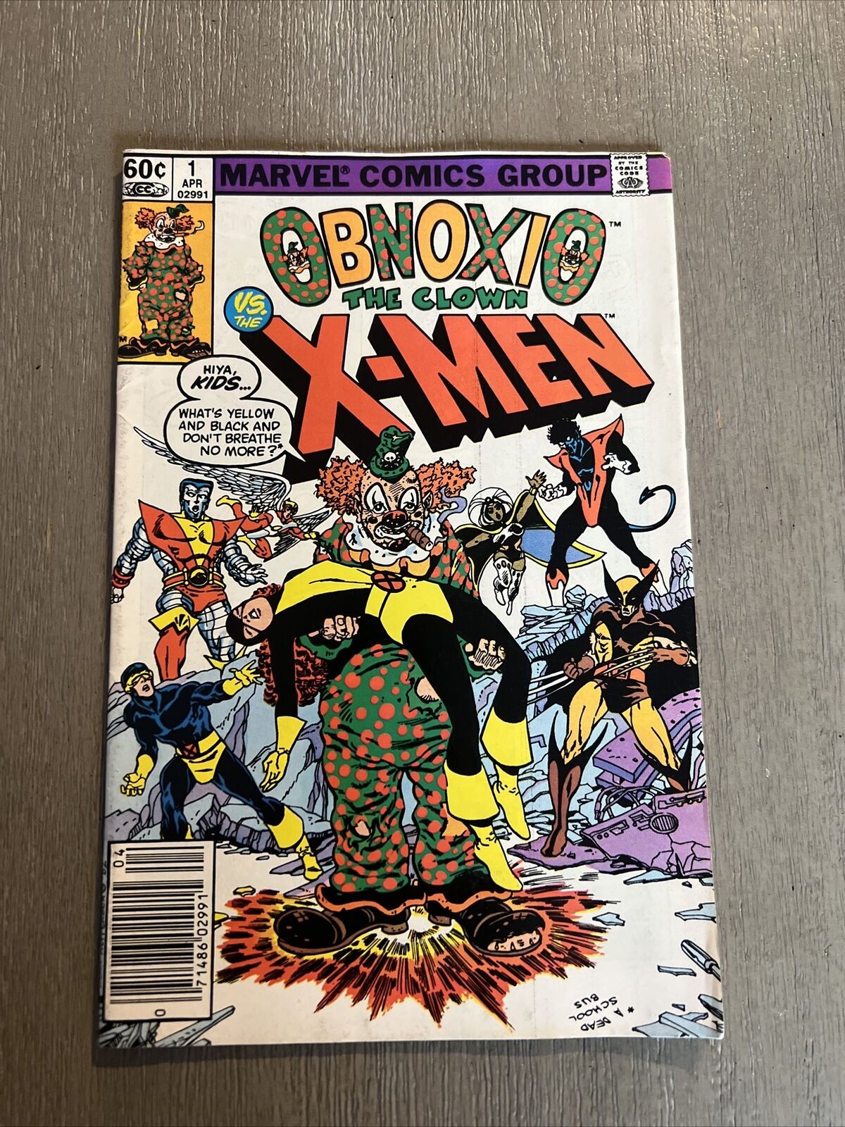Obnoxio the Clown #1 vs Uncanny X-men Newsstand Key Wolverine 1st Print Marvel