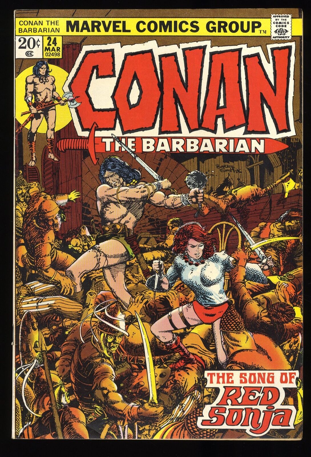 Conan The Barbarian #24 VF- 7.5 1st Full Appearance Red Sonja Marvel 1973