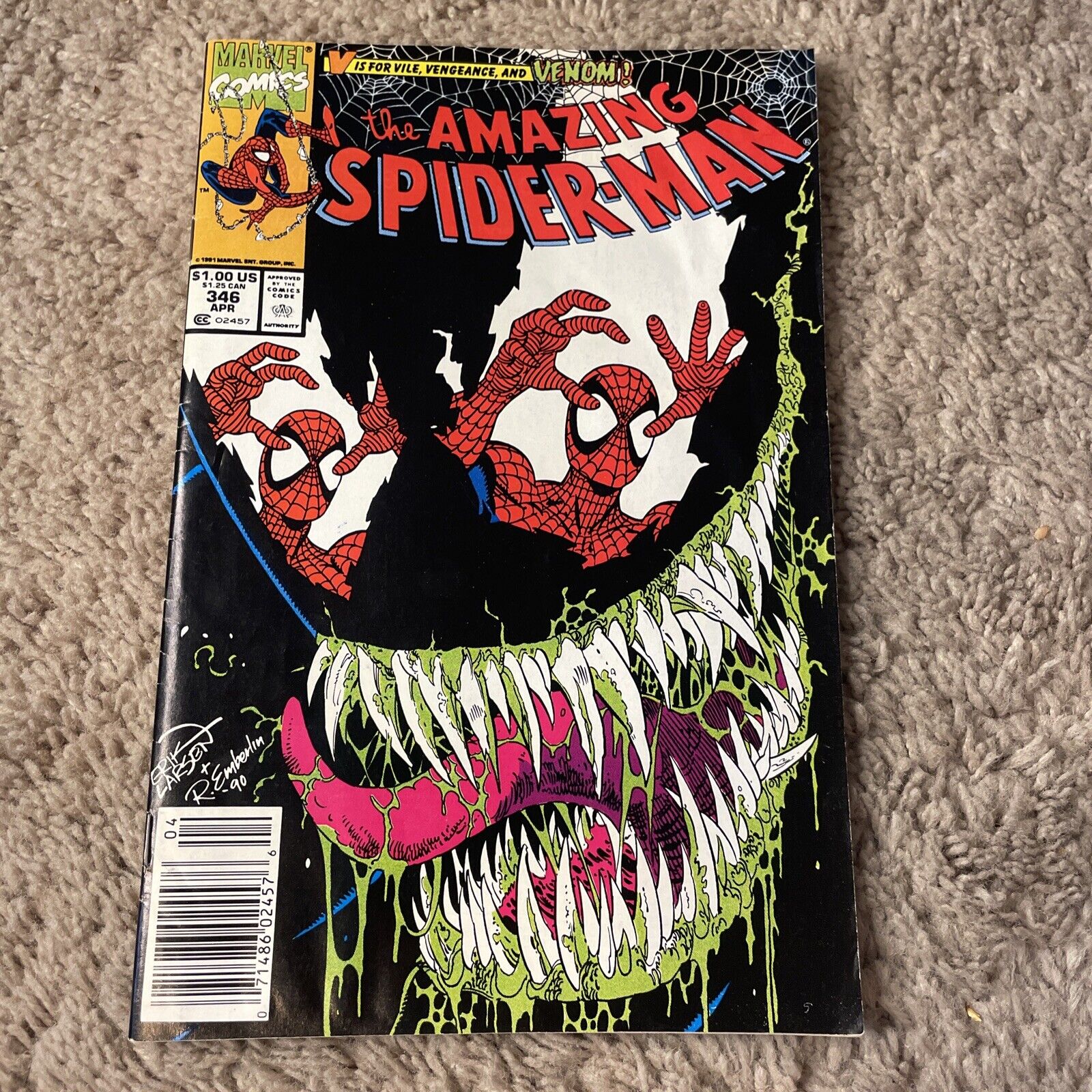 The Amazing Spider-Man #346 (Marvel Comics April 1991)