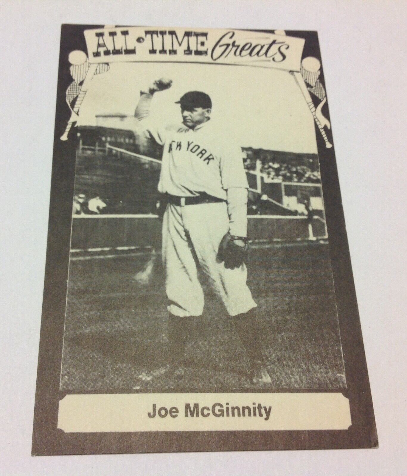 1973-80 TCMA All-Time Greats Postcard Joe McGinnity Stat Back MLB Baseball