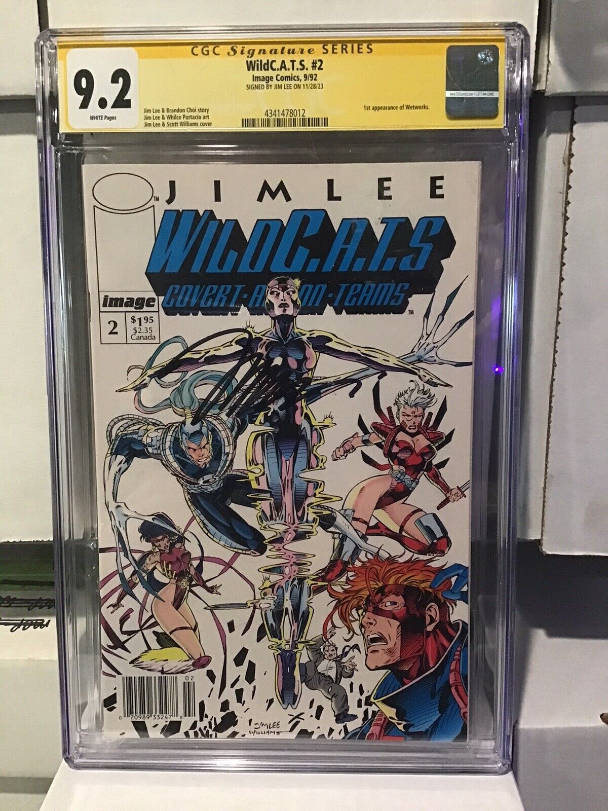 Wildc.A.T.S #2 CGC 9.2 Yellow Label💎🔥 Jim Lee Signed 🔥🔥💎💎