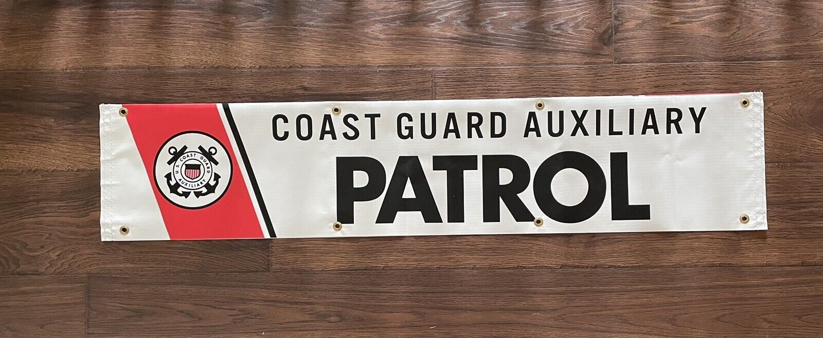 U.S. Coast Guard Auxiliary Patrol Boat 2 Sided Banner Unused
