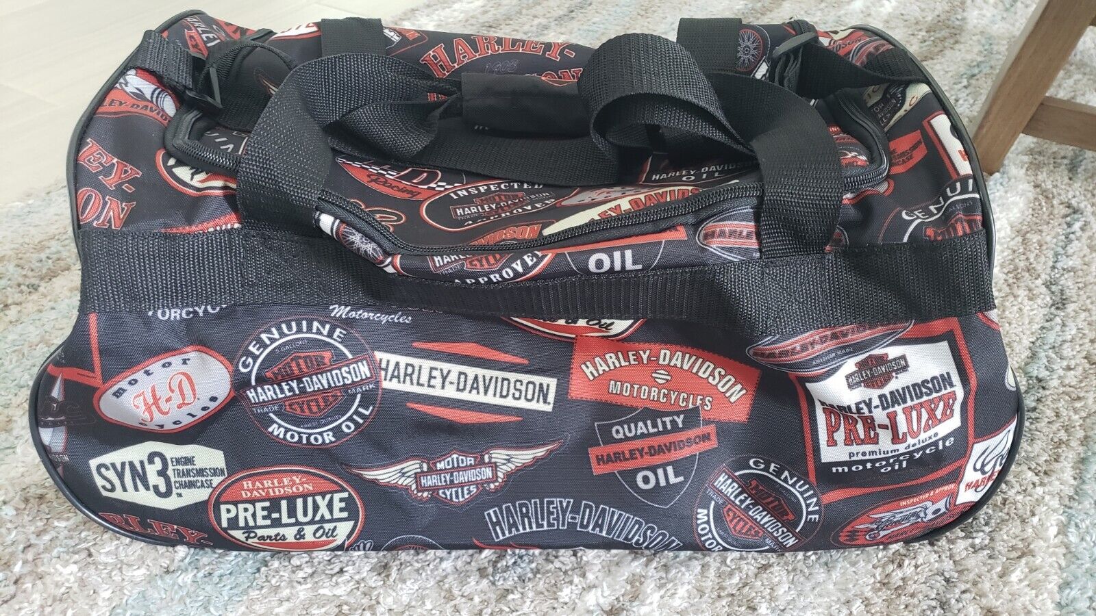 Harley Davidson Motorcycle LOGO Sport Duffel Travel Bag EX COND