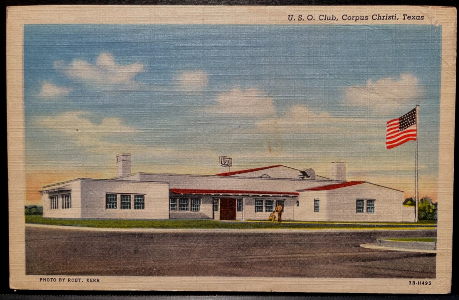 Vintage Postcard 1943 U.S.O. Club, Corpus Christi, Texas (TX)