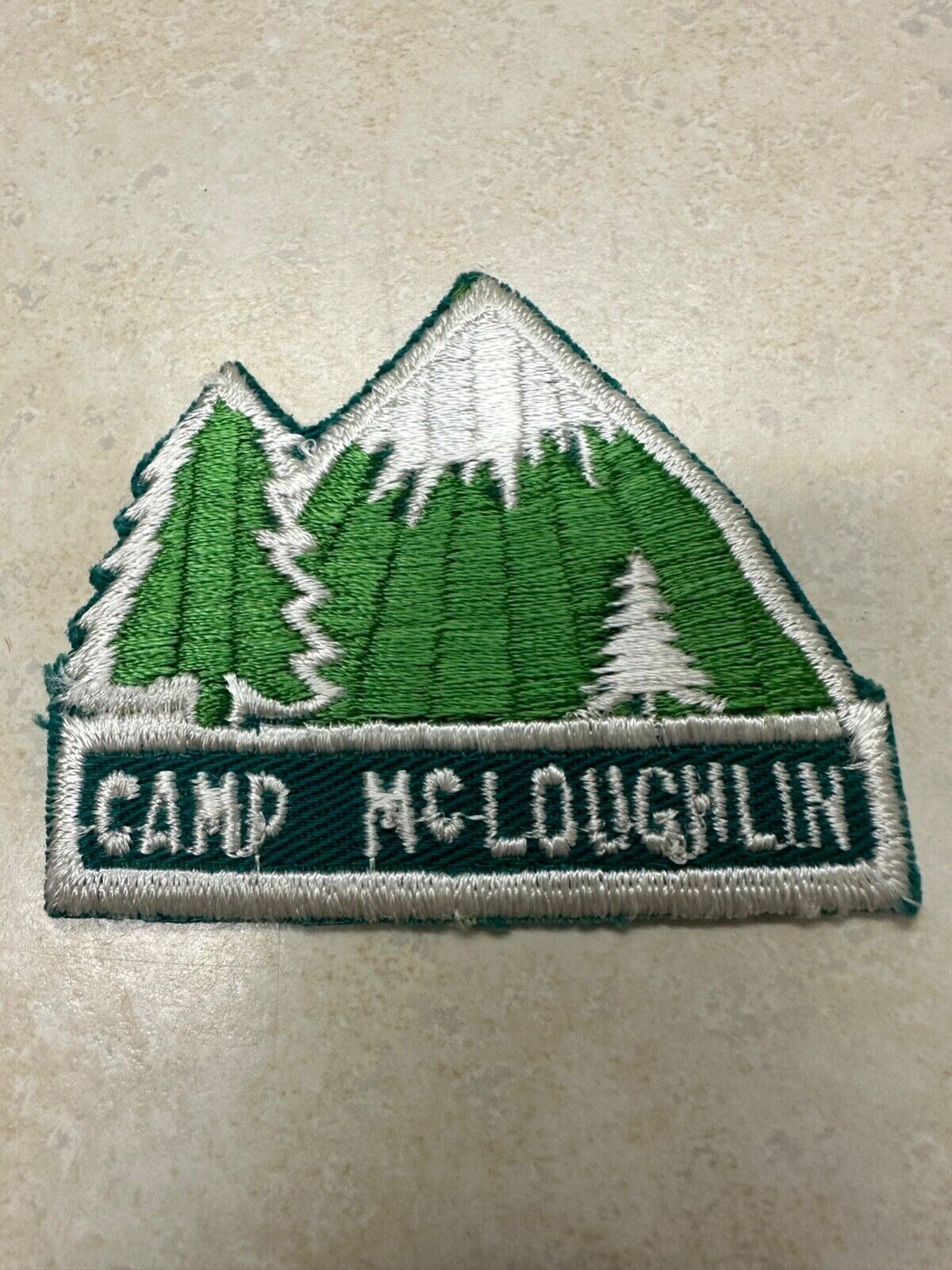 Vintage Boy Scout Camp McLoughlin Cut Edge Camp Patch