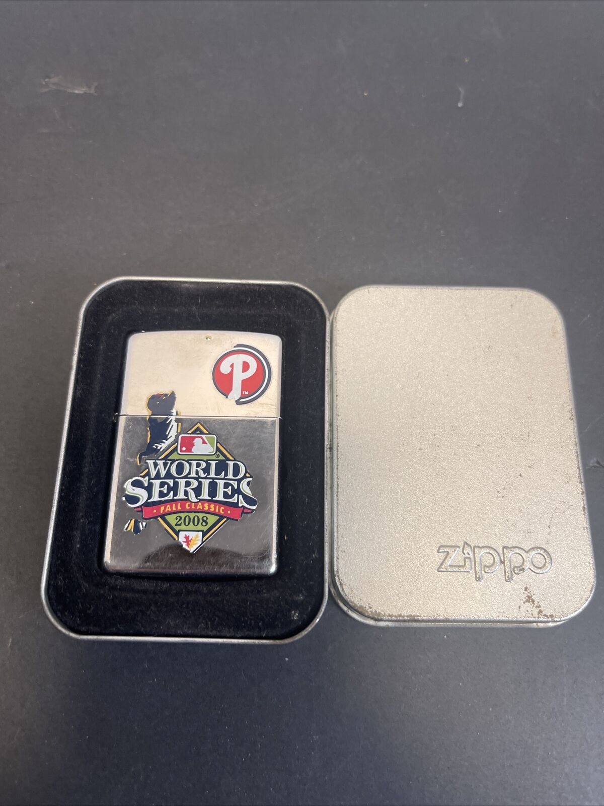 Rare 2008 Philadelphia Phillies MLB World Series Zippo Lighter
