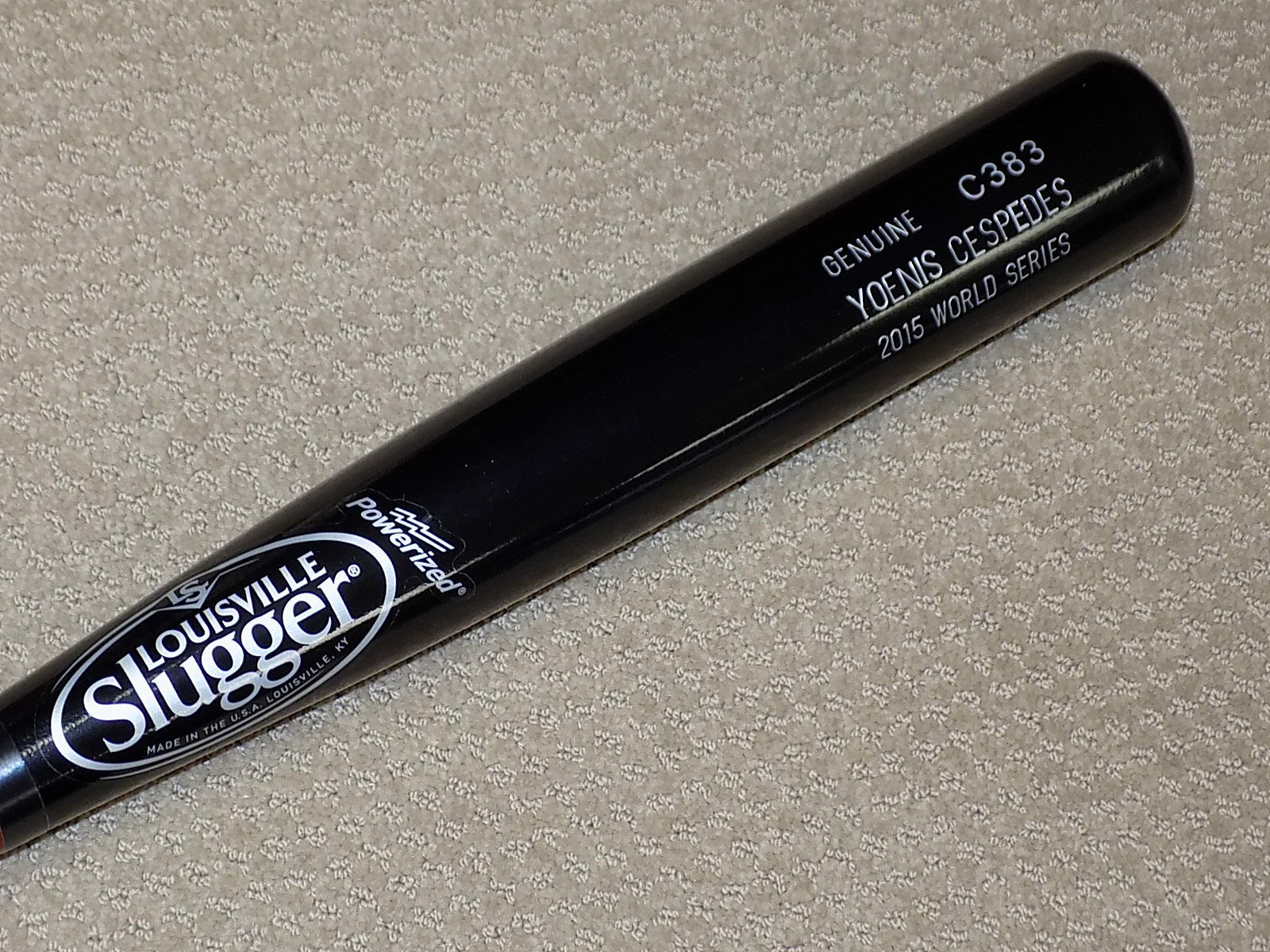 Yoenis Cespedes H&B Maple 2015 World Series Game Bat New York Mets NL Champs 
