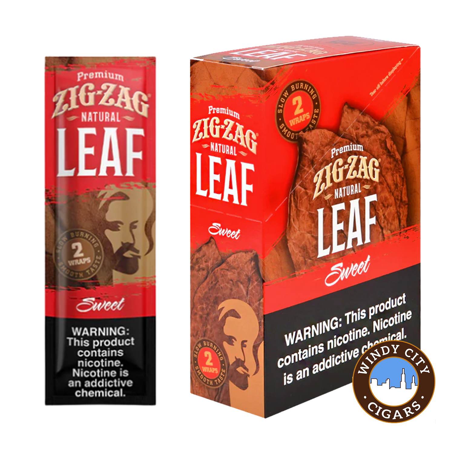 Zig Zag Natural Leaf Sweet Wraps - 10 Pouches