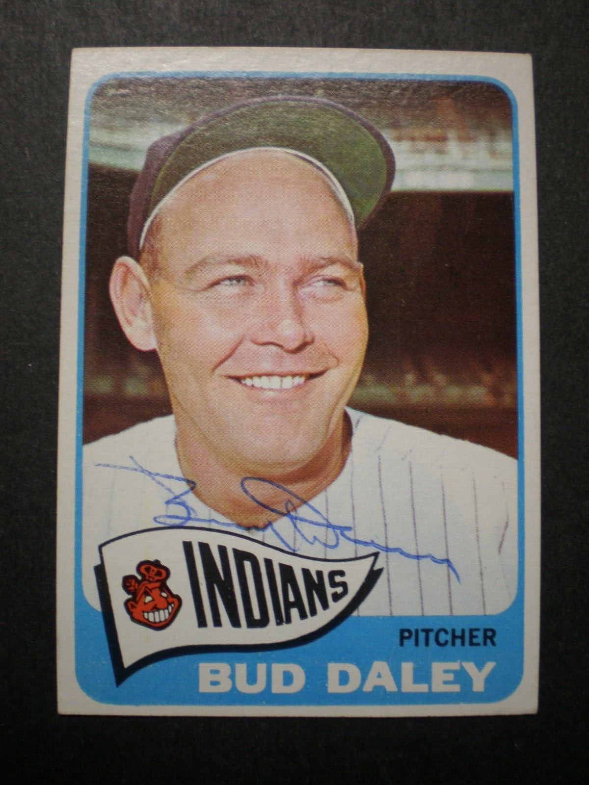 1965 Topps #262 BUD DALEY  CLEVELAND INDIANS signed